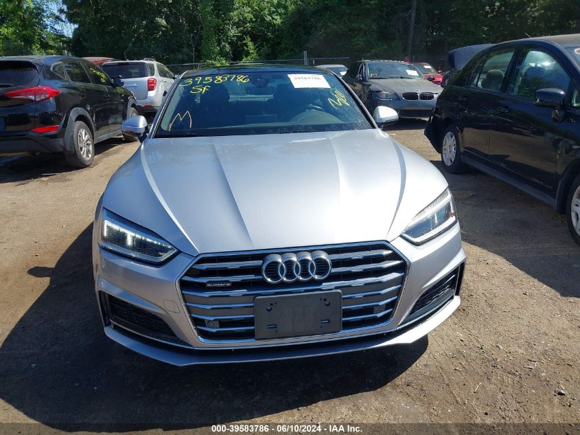 2018 Audi A5 2.0T Premium VIN: WAUTNAF58JA019847 Lot: 39583786