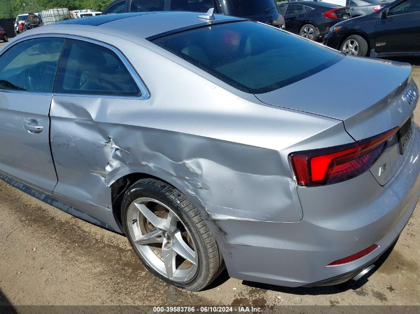 2018 Audi A5 2.0T Premium VIN: WAUTNAF58JA019847 Lot: 39583786
