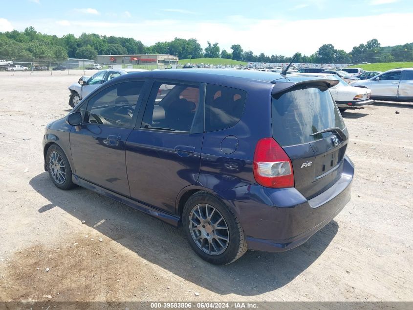 2008 Honda Fit Sport VIN: JHMGD38658S012687 Lot: 39583806