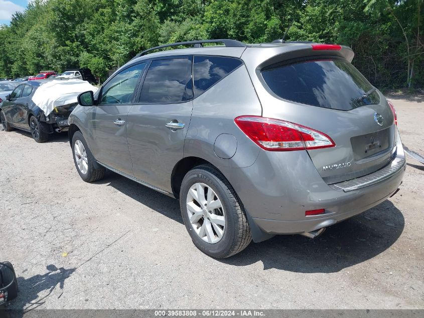 2011 Nissan Murano Sl VIN: JN8AZ1MW2BW161887 Lot: 39583808