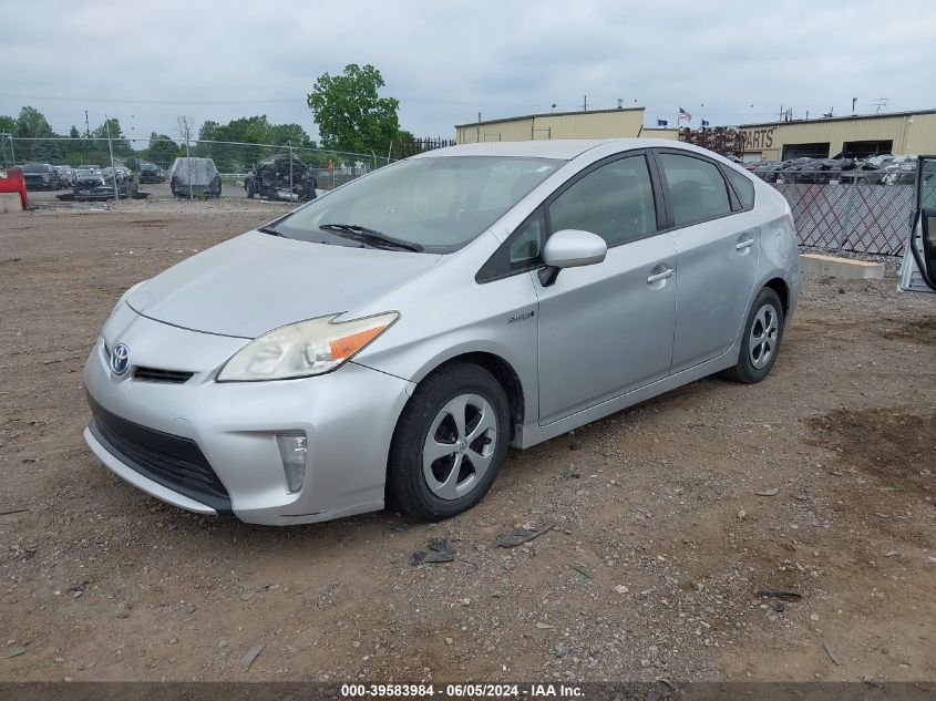 2013 Toyota Prius Three VIN: JTDKN3DU7D5554265 Lot: 39583984