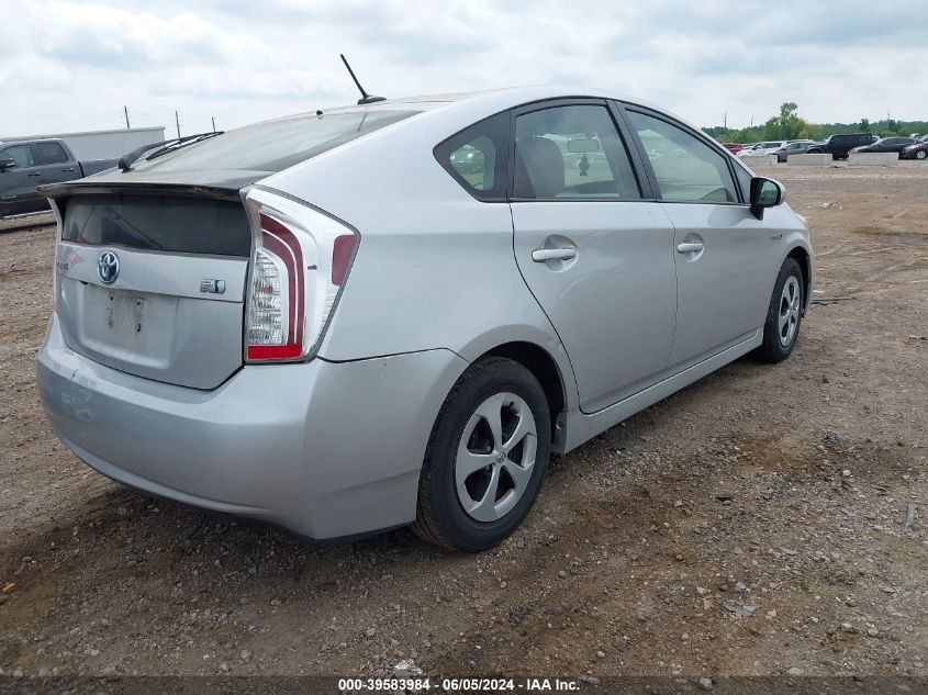 2013 Toyota Prius Three VIN: JTDKN3DU7D5554265 Lot: 39583984