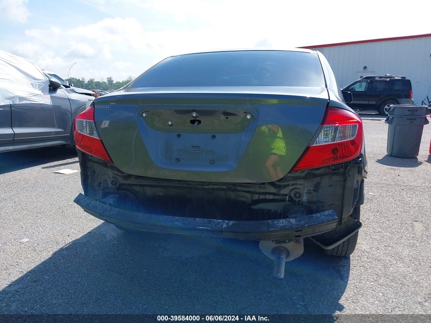 2012 Honda Civic Lx VIN: 2HGFB2F54CH593687 Lot: 39584000