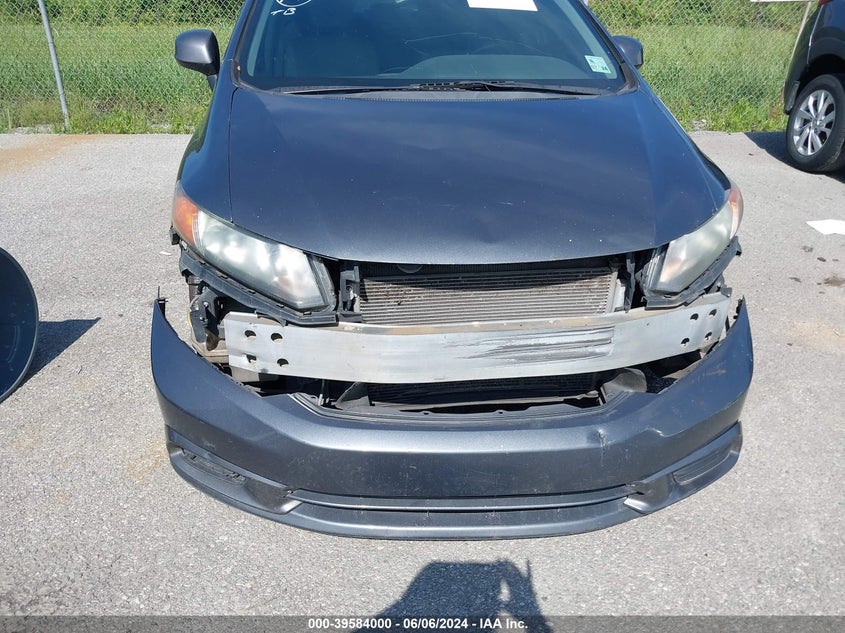 2012 Honda Civic Lx VIN: 2HGFB2F54CH593687 Lot: 39584000