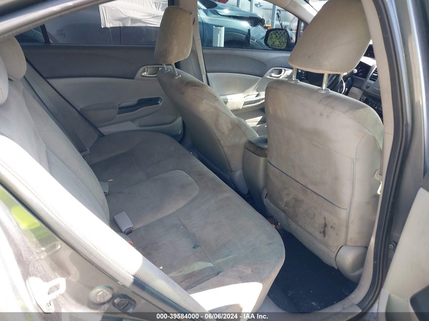 2012 Honda Civic Lx VIN: 2HGFB2F54CH593687 Lot: 39584000