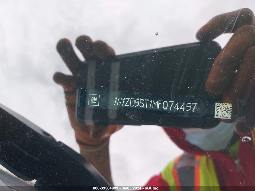 2021 Chevrolet Malibu Fwd Lt VIN: 1G1ZD5ST1MF074457 Lot: 39584009