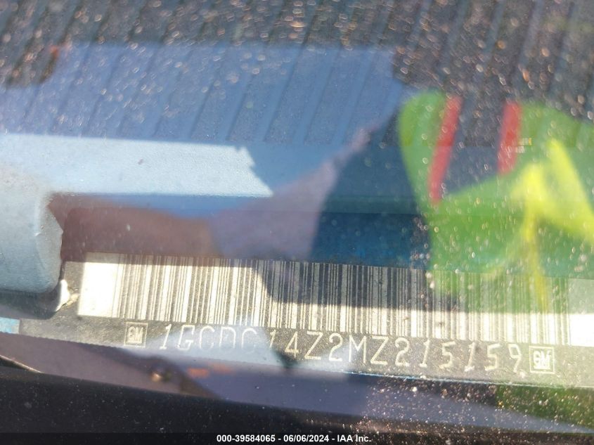 1991 Chevrolet Gmt-400 C1500 VIN: 1GCDC14Z2MZ215159 Lot: 39584065