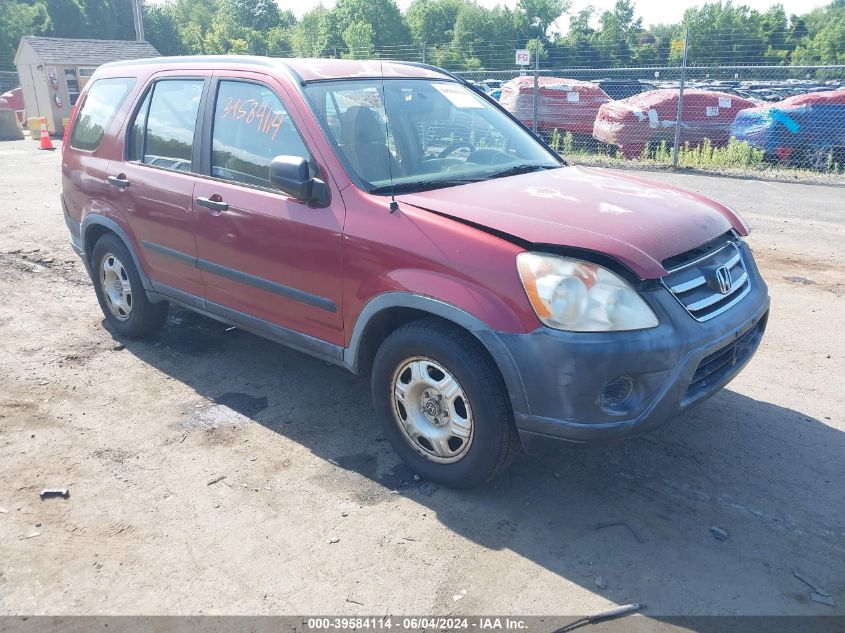 2005 Honda Cr-V Lx VIN: JHLRD685X5C008050 Lot: 39584114