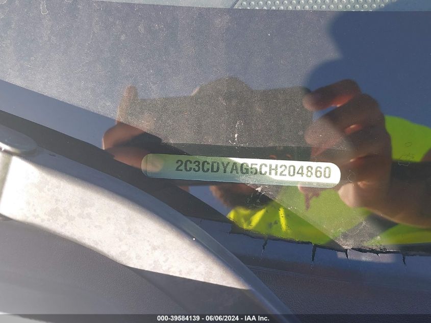 2012 Dodge Challenger Sxt VIN: 2C3CDYAG5CH204860 Lot: 39584139