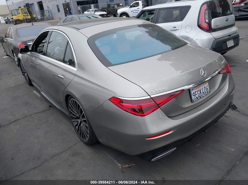 2022 Mercedes-Benz S 500 4Matic VIN: W1K6G6DB0NA132798 Lot: 39584211