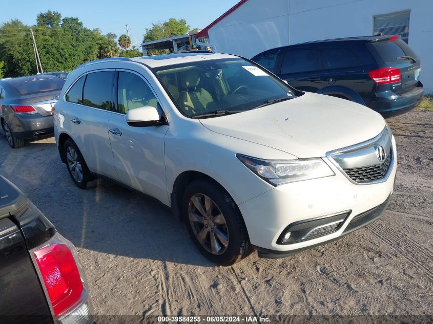 2016 Acura Mdx Advance Entertainment Packages/Advance Package VIN: 5FRYD4H96GB057427 Lot: 39584255