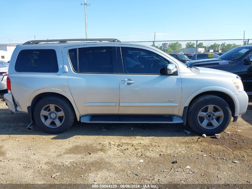 2009 Nissan Armada Se/Le VIN: 5N1BA08D49N605874 Lot: 39584329