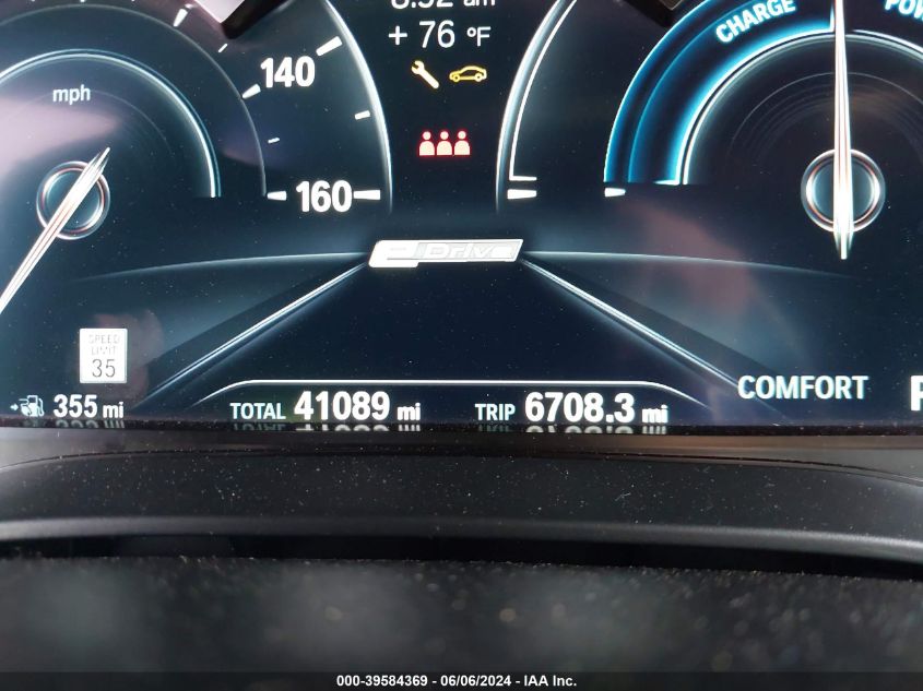 2019 BMW 530E Iperformance VIN: WBAJA9C57KB398678 Lot: 39584369