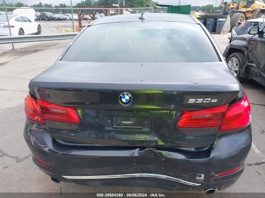 2019 BMW 530E Iperformance VIN: WBAJA9C57KB398678 Lot: 39584369