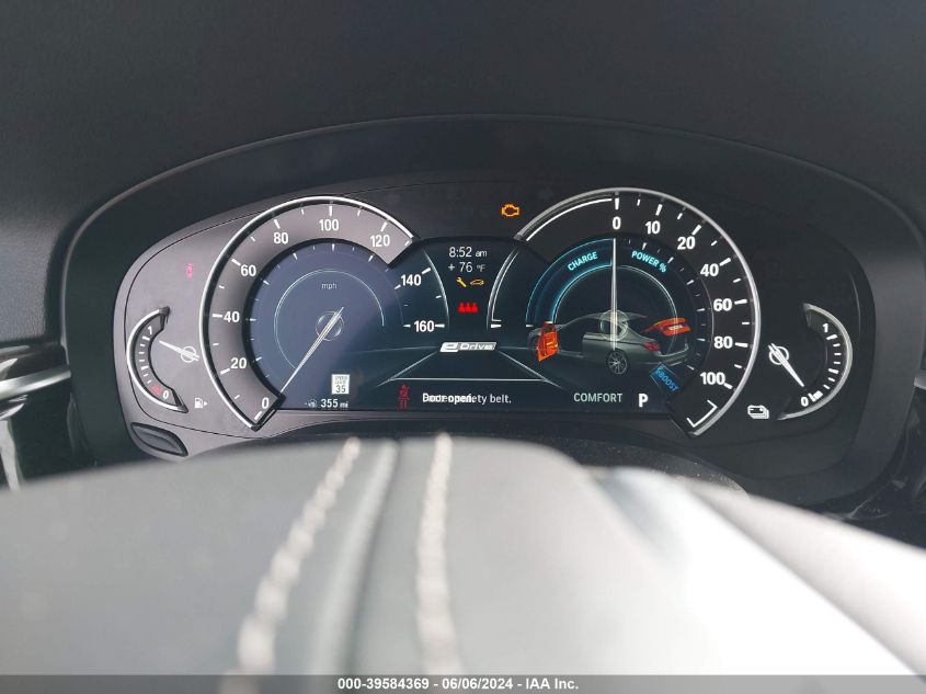 2019 BMW 530E Iperformance VIN: WBAJA9C57KB398678 Lot: 39584369