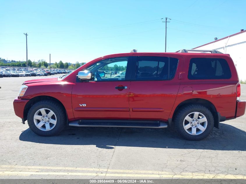 2005 Nissan Armada Le VIN: 5N1AA08B95N712939 Lot: 39584409