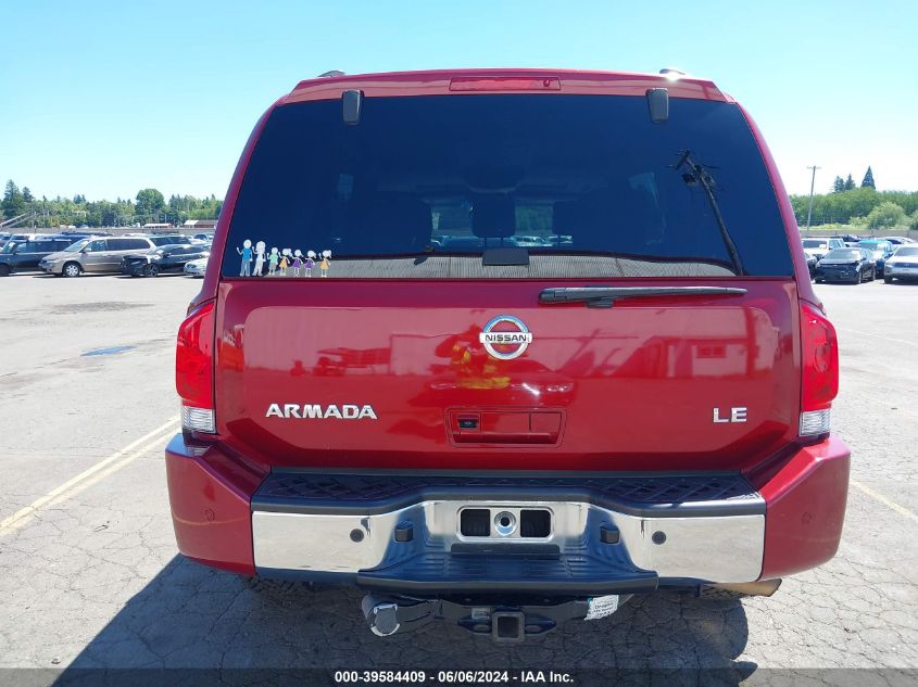 2005 Nissan Armada Le VIN: 5N1AA08B95N712939 Lot: 39584409