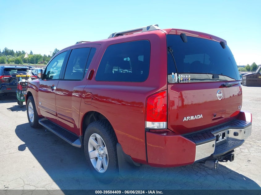 2005 Nissan Armada Le VIN: 5N1AA08B95N712939 Lot: 39584409
