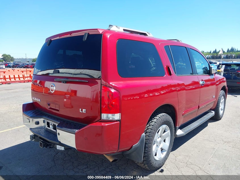 2005 Nissan Armada Le VIN: 5N1AA08B95N712939 Lot: 39584409