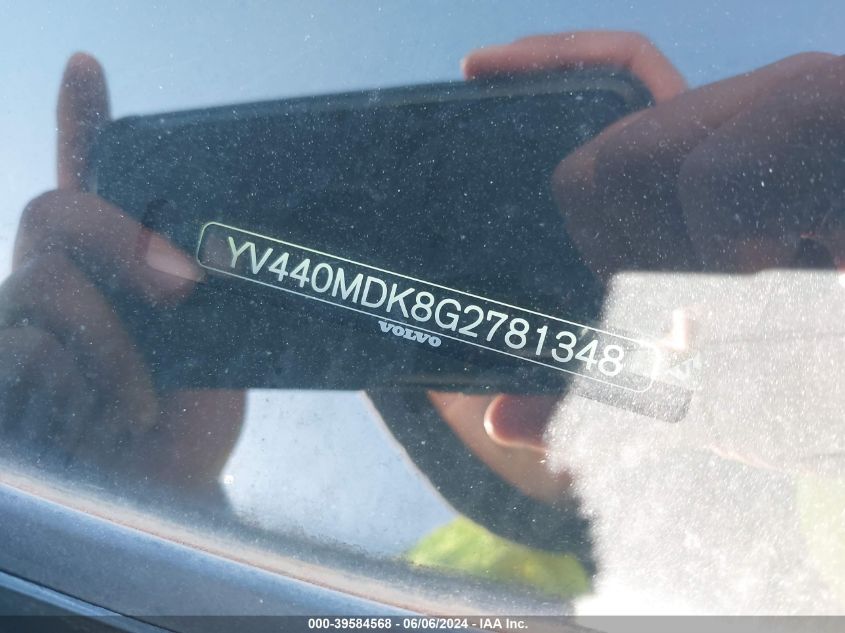 2016 Volvo Xc60 T5 Drive-E Premier VIN: YV440MDK8G2781348 Lot: 39584568