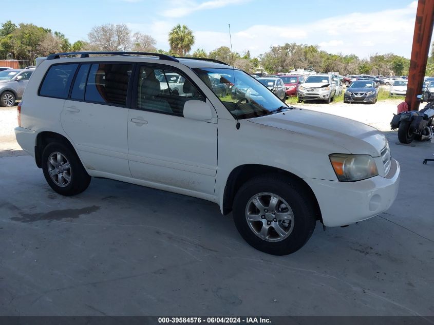 2007 Toyota Highlander V6 VIN: JTEHP21A070204949 Lot: 39584576