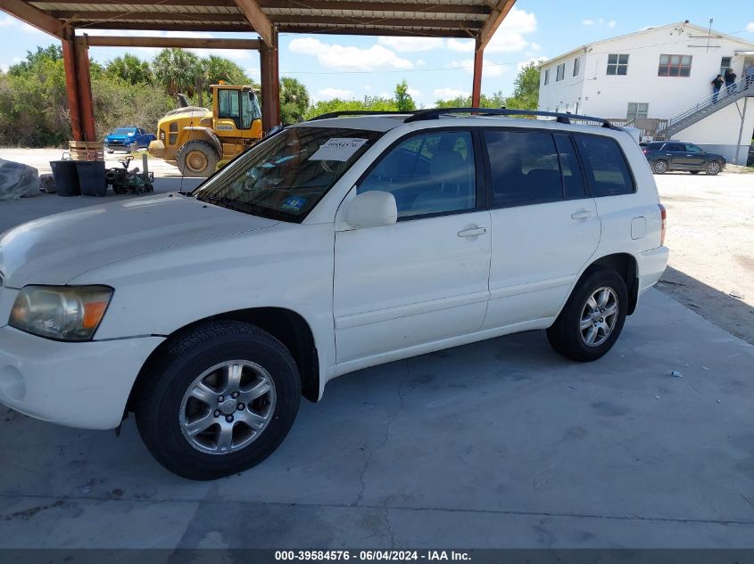 2007 Toyota Highlander V6 VIN: JTEHP21A070204949 Lot: 39584576