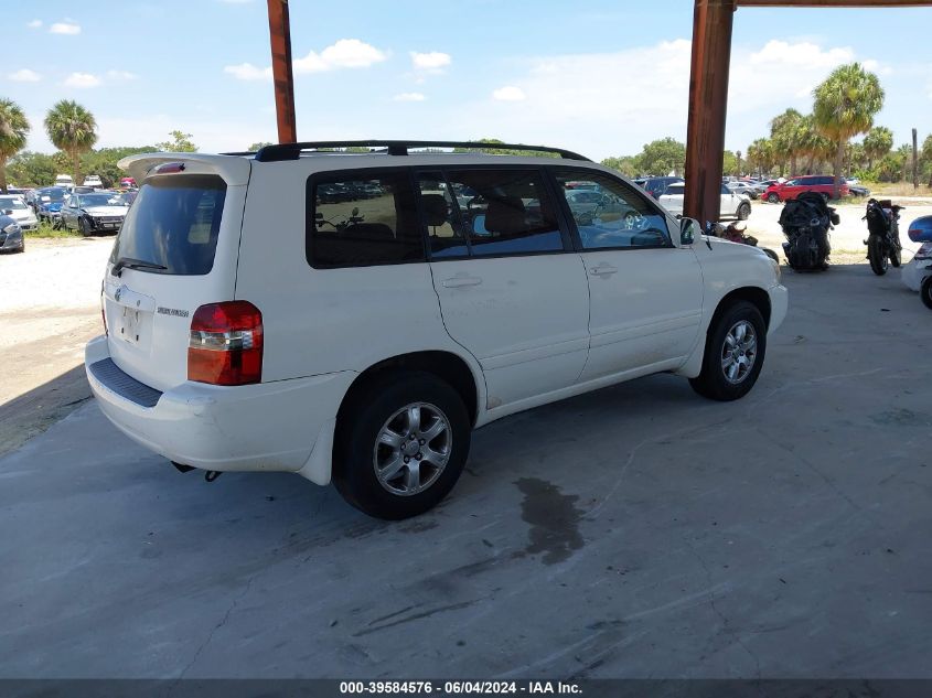 2007 Toyota Highlander V6 VIN: JTEHP21A070204949 Lot: 39584576