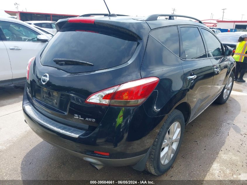 2011 Nissan Murano Sl VIN: JN8AZ1MW4BW174334 Lot: 39584661