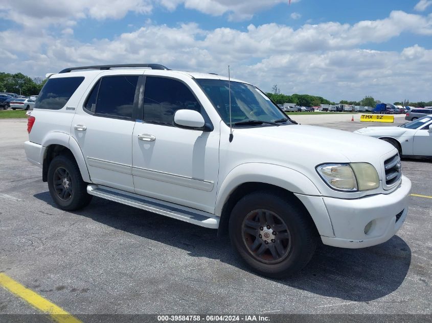 2003 Toyota Sequoia Limited V8 VIN: 5TDZT38A63S140259 Lot: 39584758