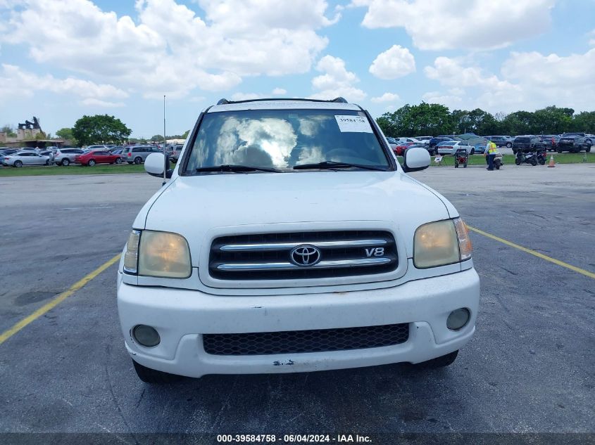 2003 Toyota Sequoia Limited V8 VIN: 5TDZT38A63S140259 Lot: 39584758