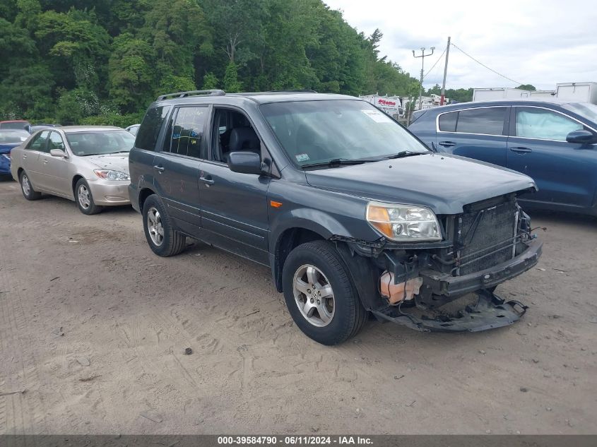 2006 Honda Pilot Ex-L VIN: 2HKYF18516H558071 Lot: 39584790