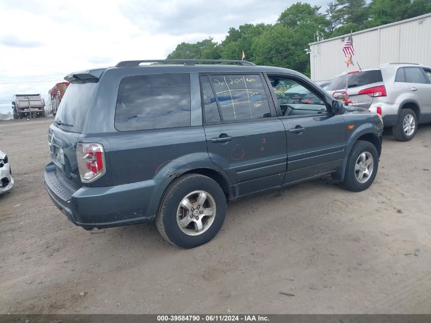 2006 Honda Pilot Ex-L VIN: 2HKYF18516H558071 Lot: 39584790