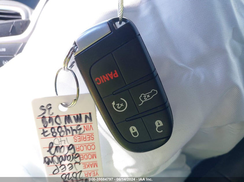 2020 Jeep Grand Cherokee Limited 4X2 VIN: 1C4RJEBG3LC344887 Lot: 39584797