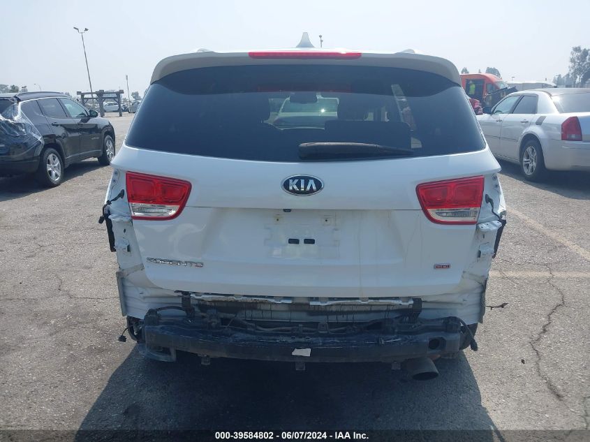 2016 Kia Sorento 2.4L Lx VIN: 5XYPGDA31GG055135 Lot: 39584802