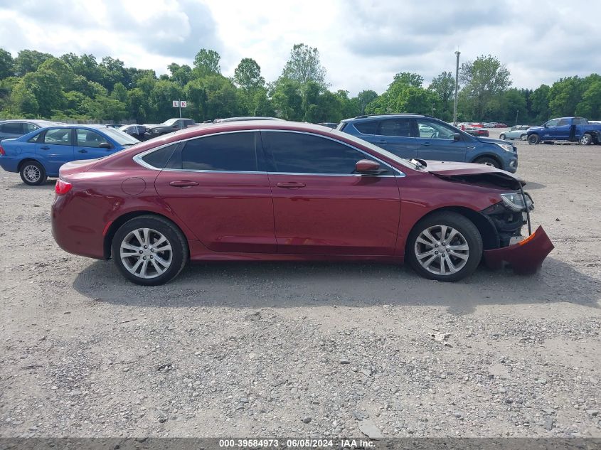 2015 Chrysler 200 Limited VIN: 1C3CCCAB3FN654092 Lot: 39584973