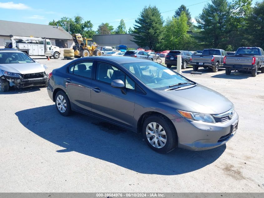 2012 Honda Civic Lx VIN: 2HGFB2E58CH508657 Lot: 39584976