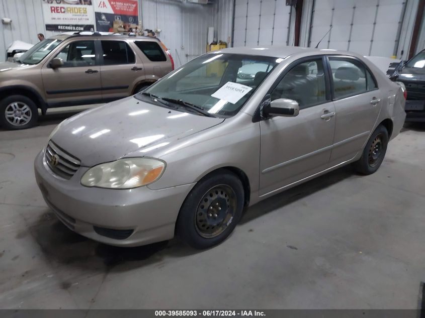 2003 Toyota Corolla Le VIN: 1NXBR32E93Z166504 Lot: 39585093