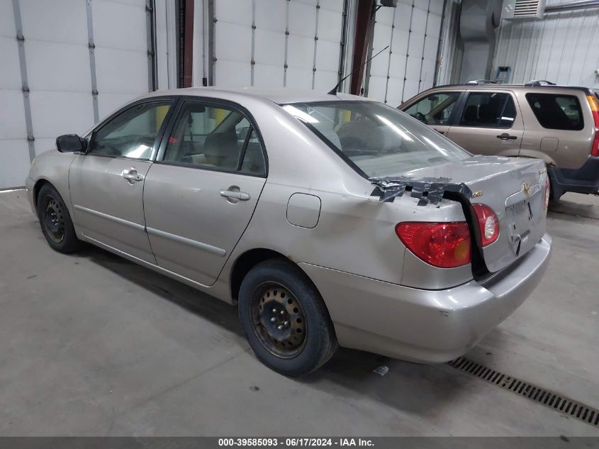 2003 Toyota Corolla Le VIN: 1NXBR32E93Z166504 Lot: 39585093