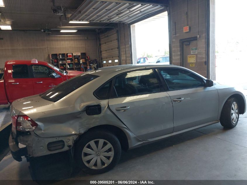 2012 Volkswagen Passat 2.5L S VIN: 1VWAH7A34CC022047 Lot: 39585201