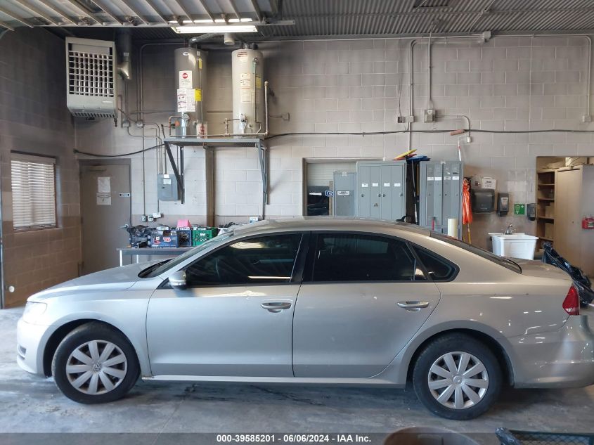2012 Volkswagen Passat 2.5L S VIN: 1VWAH7A34CC022047 Lot: 39585201