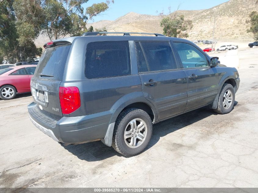 2004 Honda Pilot Ex-L VIN: 2HKYF18564H527847 Lot: 39585270