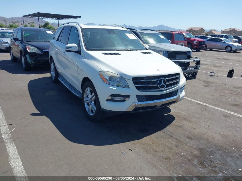 2012 Mercedes-Benz Ml 350 Bluetec 4Matic VIN: 4JGDA2EBXCA051424 Lot: 39585290