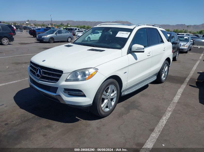 2012 Mercedes-Benz Ml 350 Bluetec 4Matic VIN: 4JGDA2EBXCA051424 Lot: 39585290