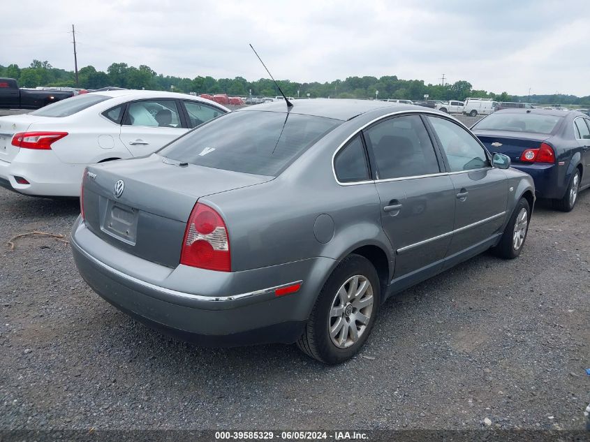 2003 Volkswagen Passat Gls VIN: WVWPD63B13P458192 Lot: 39585329