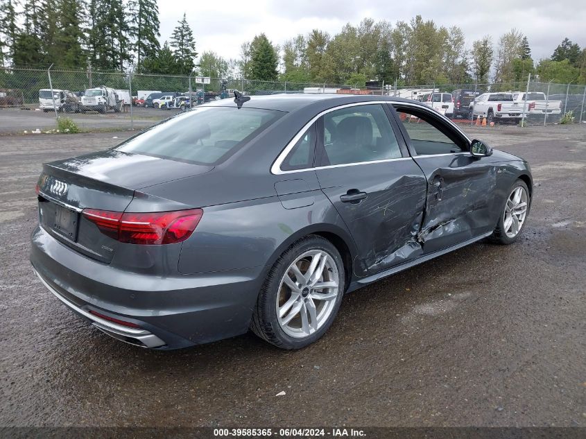 2023 Audi A4 Premium Plus 45 Tfsi S Line Quattro S Tronic VIN: WAUEAAF45PN015560 Lot: 39585365