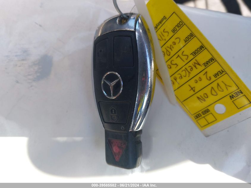 2004 Mercedes-Benz Sl 500 VIN: WDBSK75F44F075780 Lot: 39585582