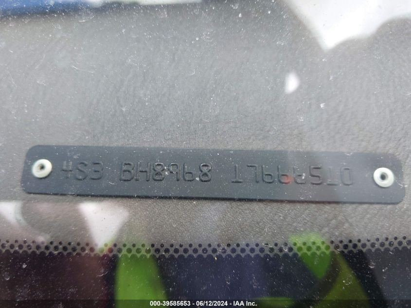 2001 Subaru Outback H6-3.0 VIN: 4S3BH896817666510 Lot: 39585653