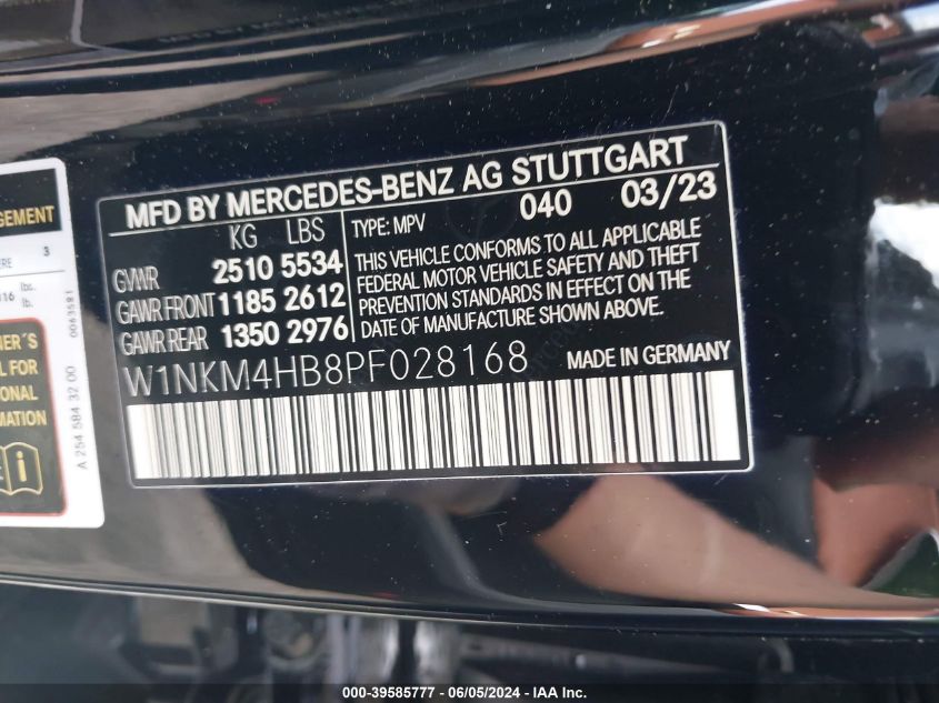 2023 Mercedes-Benz Glc 300 4Matic Suv VIN: W1NKM4HB8PF028168 Lot: 39585777