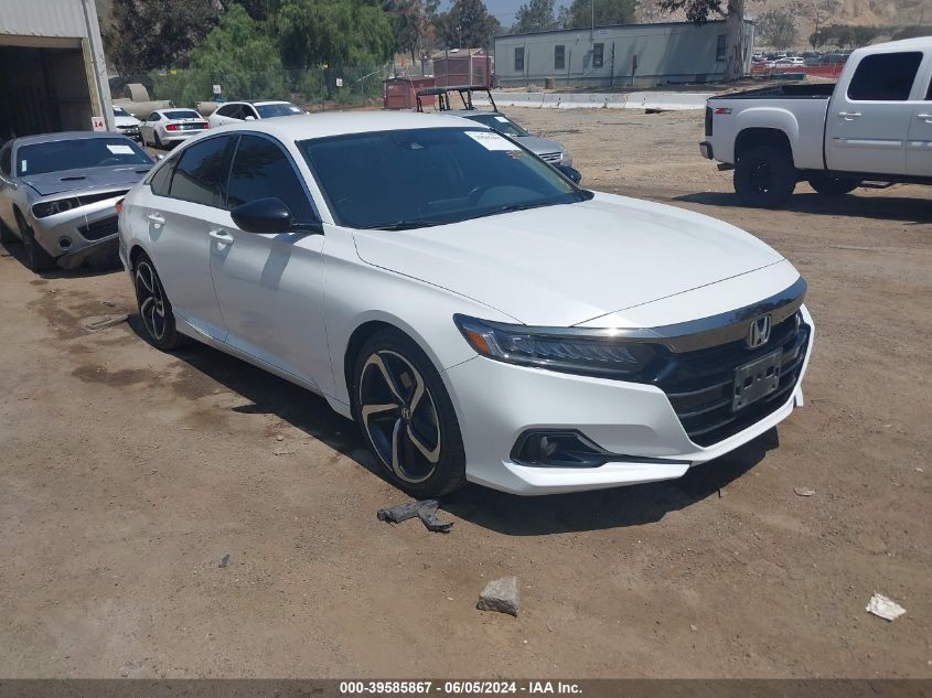 2021 Honda Accord Sport Se VIN: 1HGCV1F41MA034514 Lot: 39585867