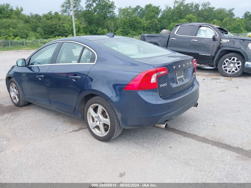 2013 Volvo S60 T5/T5 Platinum/T5 Premier/T5 Premier Plus VIN: YV1612FS5D1234012 Lot: 39585910